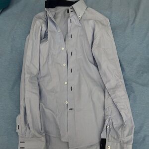 Men's Blue Striped Casual Shirt